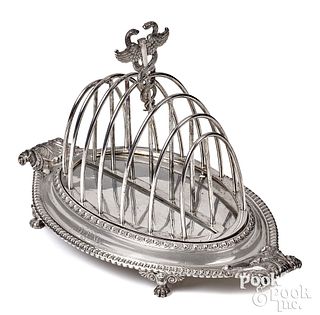 English silver toast rack, 1809-1810