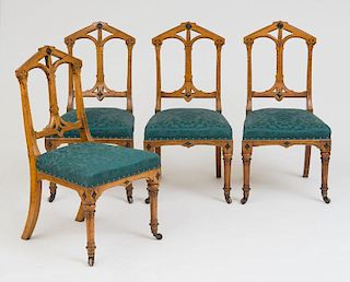 REFORM GOTHIC, FOUR SIDE CHAIRS, ENGLISH