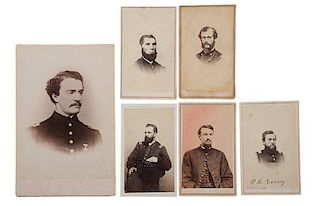 Identified USCT Officers, Six Images 