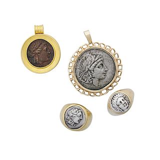 GOLD & ANCIENT GREEK EMPIRE COIN JEWELRY