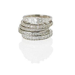 FIVE DIAMOND ETERNITY BANDS & AN ENGAGEMENT RING