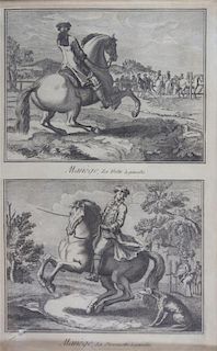 A Set of Twelve French Black and White Lithograph Copies 16 x 10 inches.