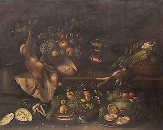 Artist Unknown, (Spanish, 19th-20th Century), Still Life with Large Bowl of Fruit