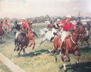 G. Wright, (American, 20th Century), Two works: Polo Scene