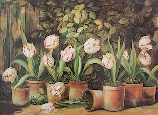 Artist Unknown, (20th Century), Tulips in Terracotta Pots