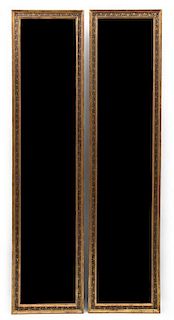 A Pair of Continental Pier Mirrors 80 x 20 inches.