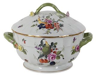 A Herend Porcelain Covered Tureen Height 9 inches.