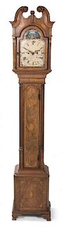 A George III Inlaid Walnut Dwarf Case Clock Height 57 inches.