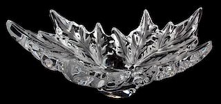 A Lalique Molded Glass Bowl Length 18 inches.