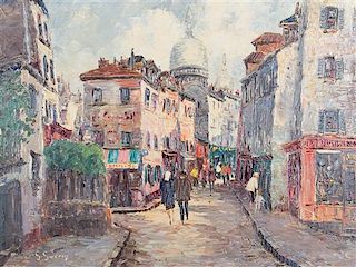 George Guerin, (French, b. 1910), Montmarte, Rue Norvins