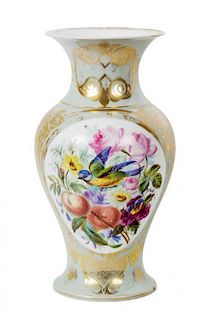 A Continental Porcelain Urn Height 15 inches.