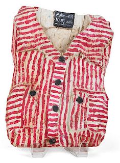 Fernando Rodriguez, (Cuban, 20th century), Red Striped Folded Shirt