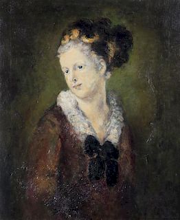 Continental School, (19th century), Portrait of Lady with Lace Collar