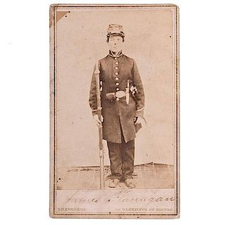 Pvt. James Flanagan, 19th Massachusetts Infantry, WIA Antietam, DOW Spotsylvania, CDV 