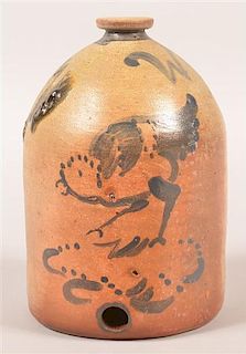 Unsigned Earthenware Slip Decorated Chicken Waterer.
