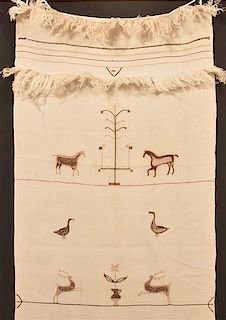 PA Mid 19th Century Needlework Show Towel.