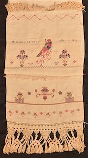 Pennsylvania 1833 Show Towel by Catharina Balmer.