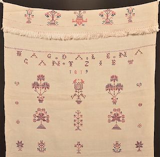 1819 Pennsylvania Cross Stitch Show Towel.