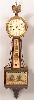 Tiffany & Co. New York Vintage Mahogany Banjo Clock.
