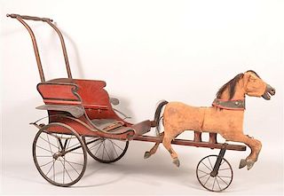 Antique Horse Drawn Child's Carriage