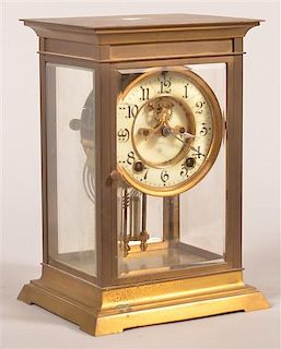Antique Ansonia Brass Case Carriage Clock.