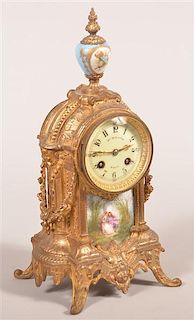 Antique French Shelf Clock Retailed by Wm. Wise & Son.
