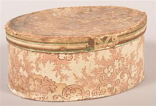 19th Century Oval Wallpaper Box.