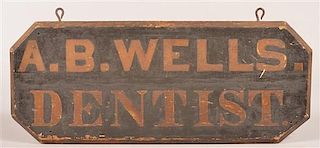Antique Softwood Single-sided Trade Sign.
