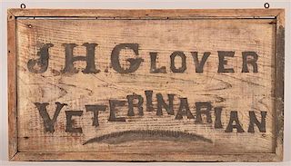 Antique Softwood Double-sided Trade Sign.