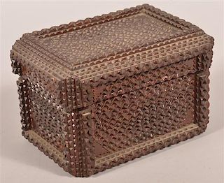 19th/20th century Tramp Art Trinket Box.
