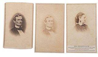 Jefferson Davis and Wife, Three CDVs by Vannerson & Jones 