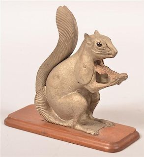 Antique Cast Iron Squirrel Form Nutcracker.
