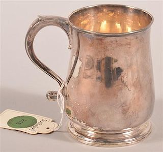 George II Silver Mug by Richard Bailey, London, 1734.