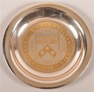 University Pennsylvania Sterling Silver Plate.
