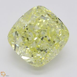 2.52 ct, Natural Fancy Yellow Even Color, VS2, Cushion cut Diamond (GIA Graded), Appraised Value: $59,700 