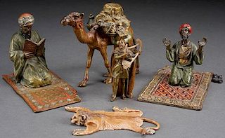 A GROUP OF COLD PAINTED AUSTRIAN BRONZES, C. 1900