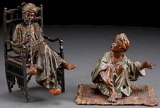 A PAIR OF COLD PAINTED AUSTRIAN FIGURES, C. 1900