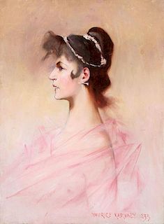 HUNGARIAN PORTRAIT PAINTING, MAURICE KARVALY