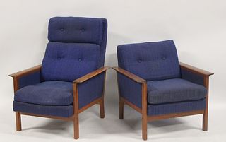 2 Midcentury Modern Upholstered Chairs.