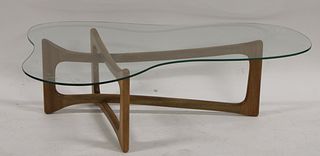 Midcentury Style Bent Wood Coffee Table With
