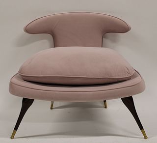 Midcentury Style Velvet Upholstered Lounge