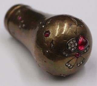 Antique French Diamond and Ruby Cane Handle.