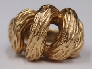 JEWELRY. Signed B&F Chunky 14kt Gold Ring.