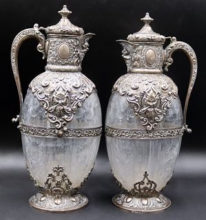 SILVER. Pair of Charles Edwards English Silver
