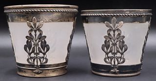 SILVER. Pair of Emile Langlois French Silver and