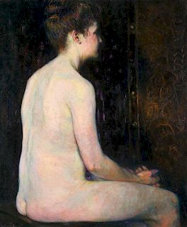 AMERICAN FEMALE NUDE PAINTING, MARY WICKER