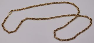 JEWELRY. Signed 14kt Gold Link Necklace.