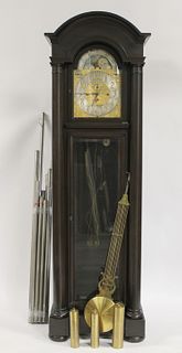 A German Nine Tube Time & Strike Tall Case Clock