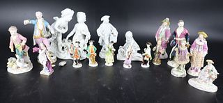 Large Group of Meissen & C Porcelain Figures
