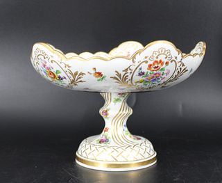 19th Century Meissen Porcelain Compote.